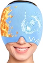 Cape de soulagement de la migraine Cap Miracle Cap360 Cape de soulagement de la migraine chaude et fraîche Cape de traitement de la migraine Gel apaisant sans odeur Cape de traitement de la migraine pour tension, stress et sinus (bleu)