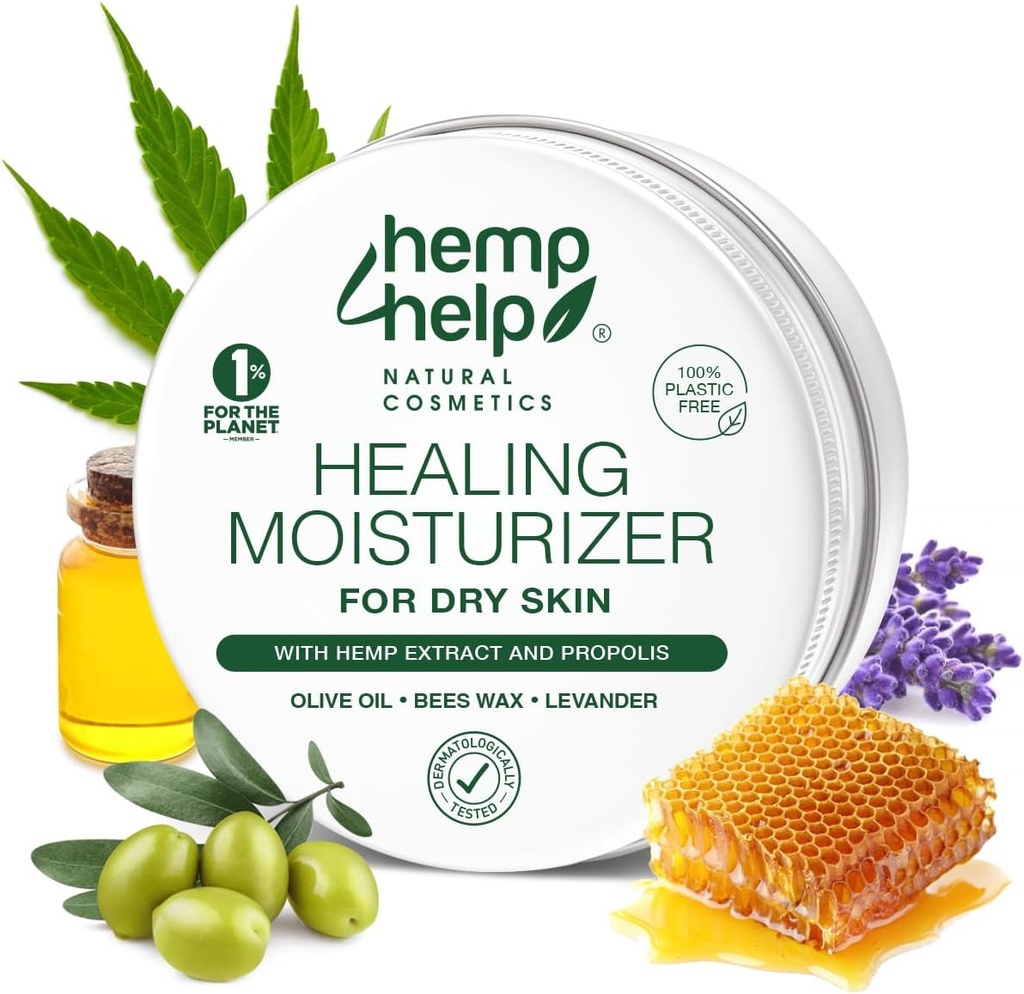 Onguent naturel de propolis de chanvre et de manuka – Hydratation profonde et hydratation intense pour l'eczéma, le psoriasis et le soulagement de la peau sèche – Éco-friendly, sans cruauté, testé dermatologue, Fabriqué en Allemagne (3.4 oz)