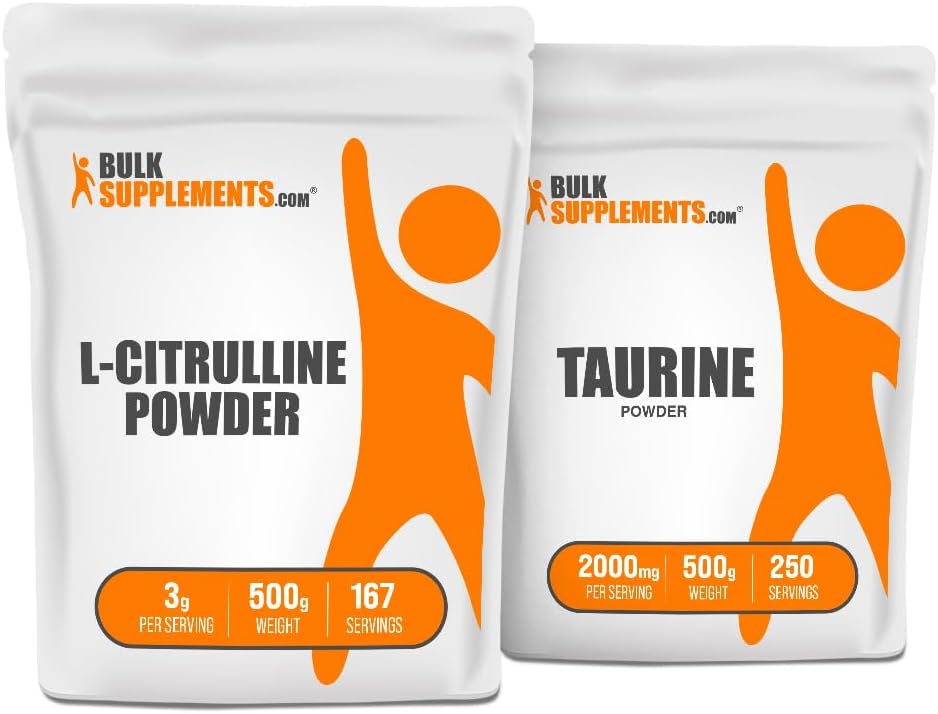 Suppléments en vrac L-Citrulline 500g + Taurine 500g Bundle