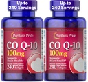 La fierté de Puritan Coenzyme CoQ10 100mg, supplément alimentaire pour la santé cardiaque, la pression artérielle, la santé buccodentaire et le soutien au vieillissement en santé, 240 Softgels à libération rapide, 2-pack