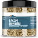 Éléments terriens Bacopa Monnieri 200 Capsules, pures et non diluées, sans additifs