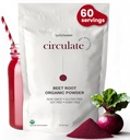 Poudre de racine de betterave biologique - California Grown, 100% USDA certifié biologique - Boost à l'oxyde nitrique, Superfood végétalien pour la santé cardiaque hommes et femmes, la pression artérielle et l'énergie, non-OGM (60 portions)