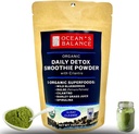 Ocean's Balance Poudre quotidienne de smoothie de désintoxication avec Cilantro, Blueberry, Spirulina, Poudre de jus d'algues et d'orge — Mélange de smoothie facilement digéré pour le nettoyage de désintoxication (4 oz - 1 paquet)