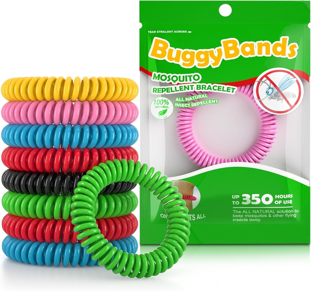 48 Pack Bracelets anti-moustiques, emballés individuellement, sans DEET, naturels et imperméables