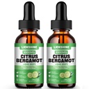 2 Pack 3000mg Citrus Bergamot gouttes liquides - Haute Absorption - Cholestérol Abaissant Supplément pour le support immunitaire anti-âge, Cholestérol Hight - Soursop Bitters Liquide, 4 Fl Oz