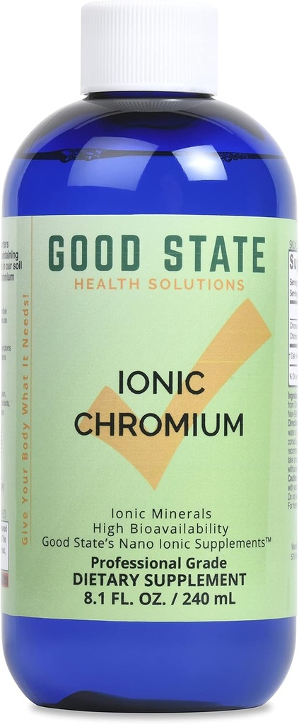 Chromium ionique liquide bon état (96 portions à 600 mcg - 8 fl oz)