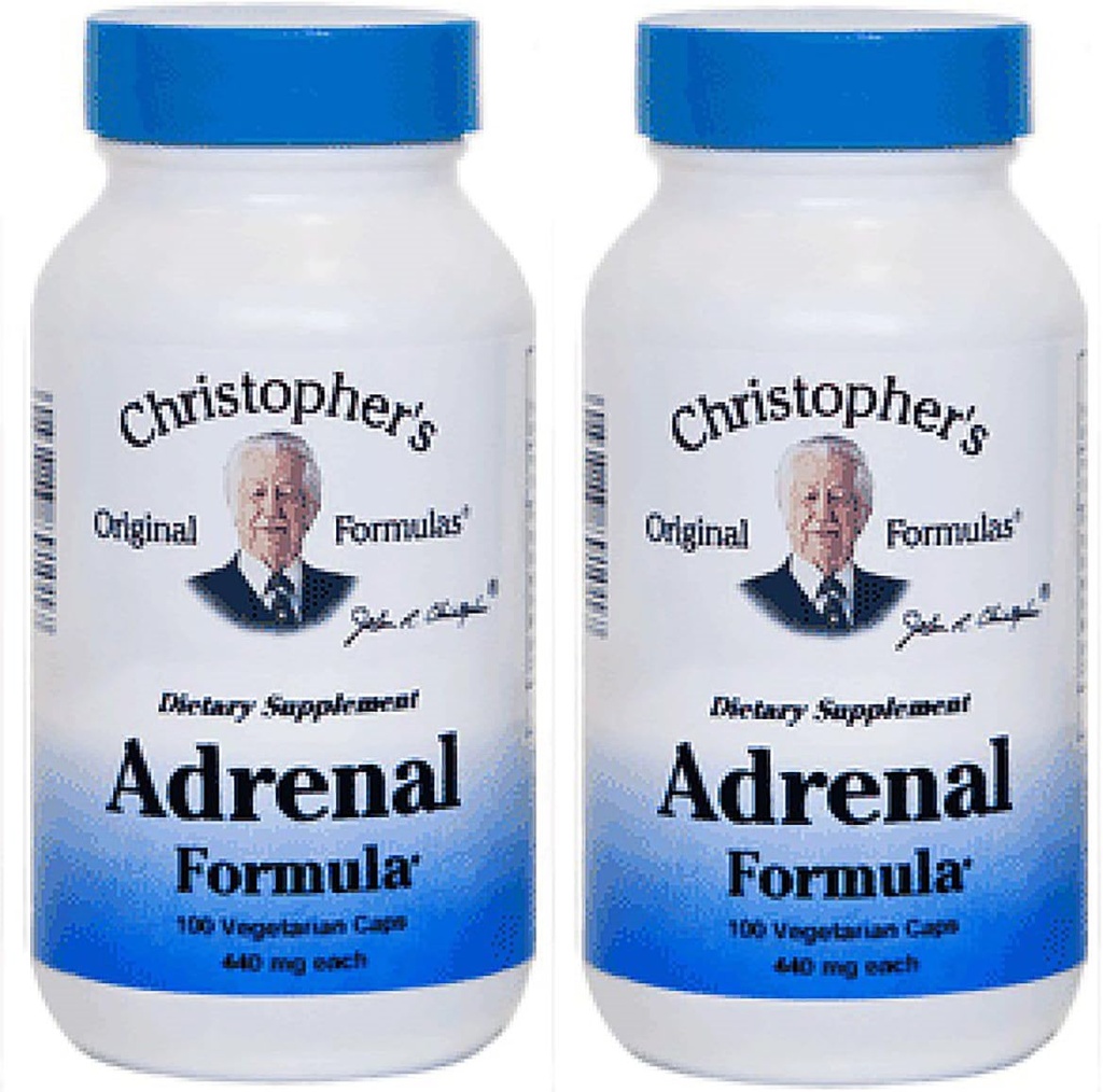 Formules originales de Christopher Formule adrénale pour support de stress - Suppléments de support adrénal - Natural Cortisol Manager - Pack de 2