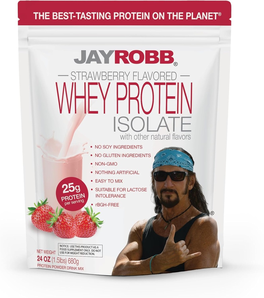 JAYROBB Whey Protein (1,5 livre, fraise)