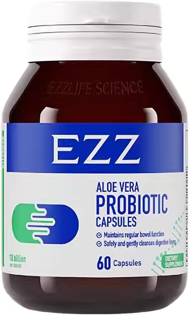 EZZ Aloe Vera Probiotic..Contient des enzymes australiennes Aloe Vera, Cassia et Digestive, ajouter quatre probiotiques. Améliore la santé de Gut et la digestion, pas plus Constipation