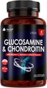 Glucosamine et Chondroïtine à haute résistance - avec MSM (365 comprimés) Absorbance supplémentaire enrichie en vitamine C, sulfate de glucosamine Chondroïtine sans gluten, GMP, 365 comprimés de complément alimentaire