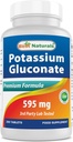 Meilleur supplément de gluconate de potassium naturel 595 Mg Comprimé, 250Conte