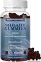 Shilajit Gummies avec Ashwagandha et Chaga pour les hommes et les femmes - Supplément Shilajit avec Trace Minerals & Fulvic Acid pour l'énergie et le soutien immunitaire, 60 Gummies
