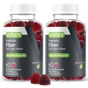 VITEEY Gommies de fibre prébiotique pour les adultes, 4g - Gummes de supplément de fibre soluble de santé et digestif - Zéro sucre ajouté, végétalien, sans gluten - 120 Compte