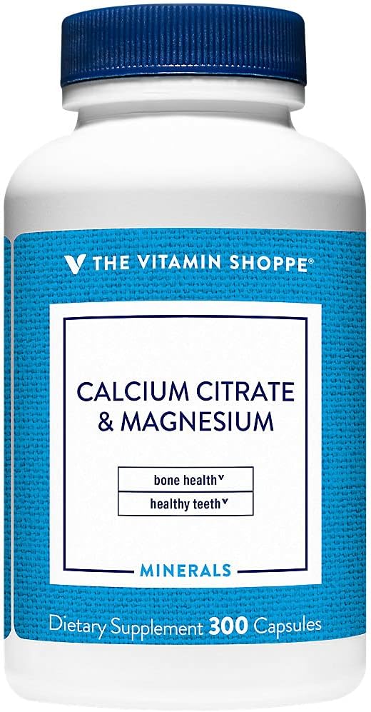 Citrate de calcium et magnésium (300 capsules) par The Vitamin Shoppe