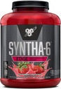 BSN SYNTHA-6 poudre de protéines EDGE, avec lactosérum hydrolysé, caséine micellaire, Isolation de protéines de lait, faible sucre, 24g de protéines, fraise, 48 portions