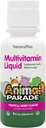 NaturesPlus Parade animale Multivitamine liquide pour enfants - Arôme de baie tropicale - 8 fl oz - Complément alimentaire entier - Végétarien, sans gluten - 16 portions