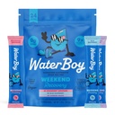 Waterboy Weekend Recovery Variété de 3 200mg Électrolyte en poudre Packets de Ginger + L-Theanine + Vitamines.