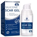 Crème Scar Gel Scar 100% Silicone - Gel Scar avancé pour les cicatrices chirurgicales, C-Section, Stretch Marks, Acne, Blessure, Brûlures, Kéloïdes, Vieilles et Nouvelles Scars 1.06oz(30g) (résistance maximale 100% Silicone)