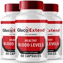 Gluco Extend Capsules, GlucoExtend Support Formula Supplement Pills - Maximum Strength, Gluco Extend Health & Wellness All Natural Formula, Official GlucoExtend Health Capsules Reviews (3 Pack)
