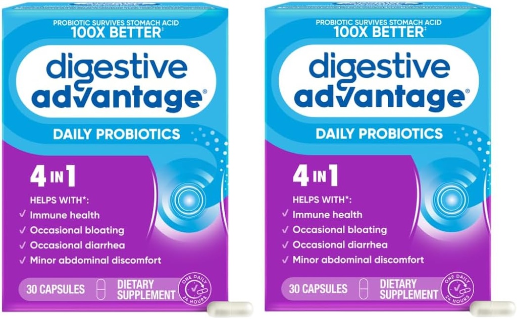 Avantage digestif Probiotique quotidien, 30 capsules (paquet de 2)