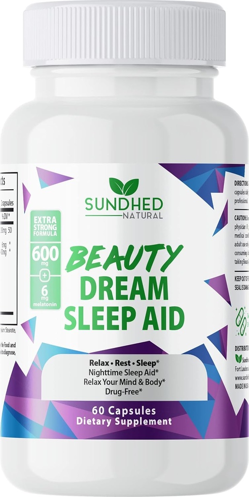 Sleep Aid Beauty Dream Sleep Aid is a Non Habit Forming Sleep Formula with Melatonin and Valerian Root, Sleep Amazing and Wake up Refresh, Obtain A Natural Sleep, Made in USA