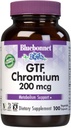 Bluebonnet Nutrition GTF Chromium 200 mcg, sans soja, sans gluten, non-OGM, certifié Casher, sans lait, végétalien, 100 capsules végétales
