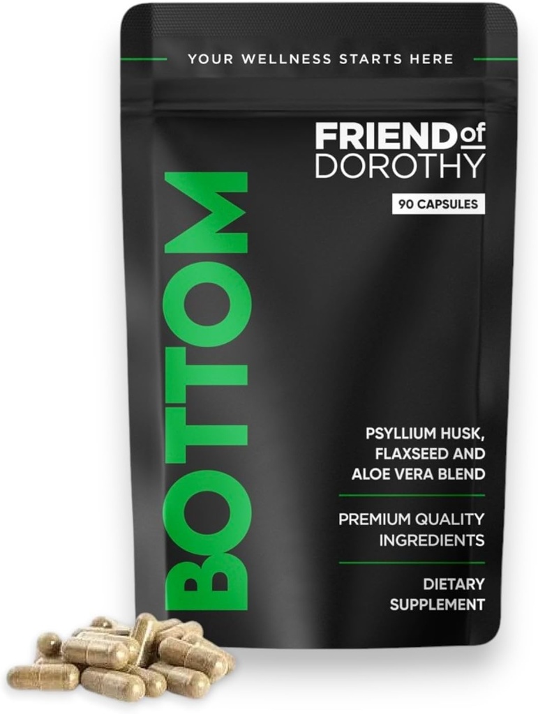 Supplément de fibre de fond pour le temps de préparation sans effort - aide à promouvoir la régularité digestive - base de musc de Psyllium - pour les hommes qui fond, 90 Capsules