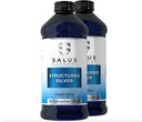 Argent Structured Liquid - Supplément de support Immuniciel quotidien avec 15ppm Technologie d'Argent Structured Advanced - Tout naturel sans additifs - Bouteille 16 Ounce (2 Pack)
