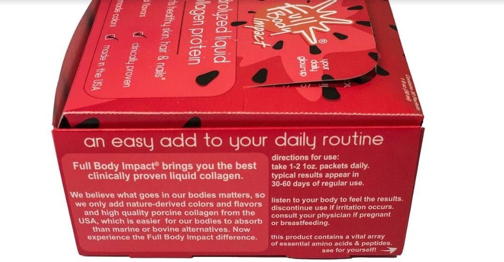 Complément de protéines de collagène liquide 16 000mg (16g) de collagène hydrolysé de types I et III pour cheveux, peau, ongles et articulations sains, boîtes de 1 oz (boîte de 30), sans sucre (melon et piment)