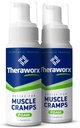 Theraraworx Relief for Muscle Crams Mousse Spasme musculaire à action rapide, douleur aux jambes avec sulfate de magnésium - 7,1 oz - 2 comte