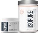 Ensemble de poudre de supplément de colostrum d'Isopure Bovine, traité délicatement, 90 portions + poudre monohydratée de créatine d'Isopure non aromatisée, 5g monohydraté de créatine par scoop, 100 portions, 500g