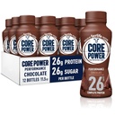 Core Power Fairlife 26g Secous de lait protéinique, prêt à boire pour la récupération d'entraînement, chocolat, 11,5 Fl Oz (paquet de 12)