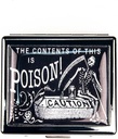 Old Poison Attention 7 jours Chromed Shiny Silver Pill Organizer avec miroir à l'intérieur a 8 compartiments séparés Rectangle 7 jours Pill Box cas Pill