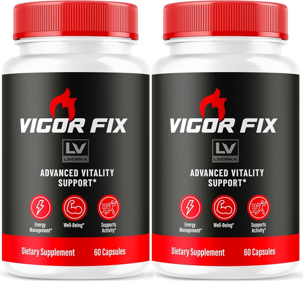 (2 Pack) Vigor Fix Pills, Vigor Fix, Vigor Fix Formule avancée, Vigor Fix Formule, Vigor Fix Vitamine, VigorFix Pills 120 Capsules pendant 2 mois