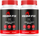 (2 Pack) Vigor Fix Pills, Vigor Fix, Vigor Fix Formule avancée, Vigor Fix Formule, Vigor Fix Vitamine, VigorFix Pills 120 Capsules pendant 2 mois