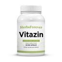 Herbsforever Vitazin Capsules Le supplément ayurvédique à base de plantes soutient l'énergie et la performance fournit la force physique et mentale 90 capsules Vege 800 Mg Chaque