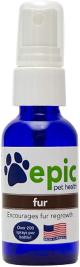 Fur - All Natural Liquid Supplement for Faster Hair Recroissance due à la chirurgie ou la maladie - Appliquer directement au corps et mettre dans la nourriture et l'eau pour des résultats plus rapides - Multivitamine (Spray, 1 Once)