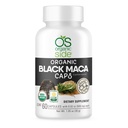 Organic Black Maca 60 Capsules de supplément naturel avec la poudre de racine de Maca noir. Capsules à base végétale pour l'énergie, la vitalité et l'équilibre hormonal
