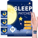 Patches de sommeil pour adultes, Patches de mélatonine pour adultes de sommeil, Tout naturel profond, adapté aux femmes et aux hommes, Fournit un repos confortable, 69