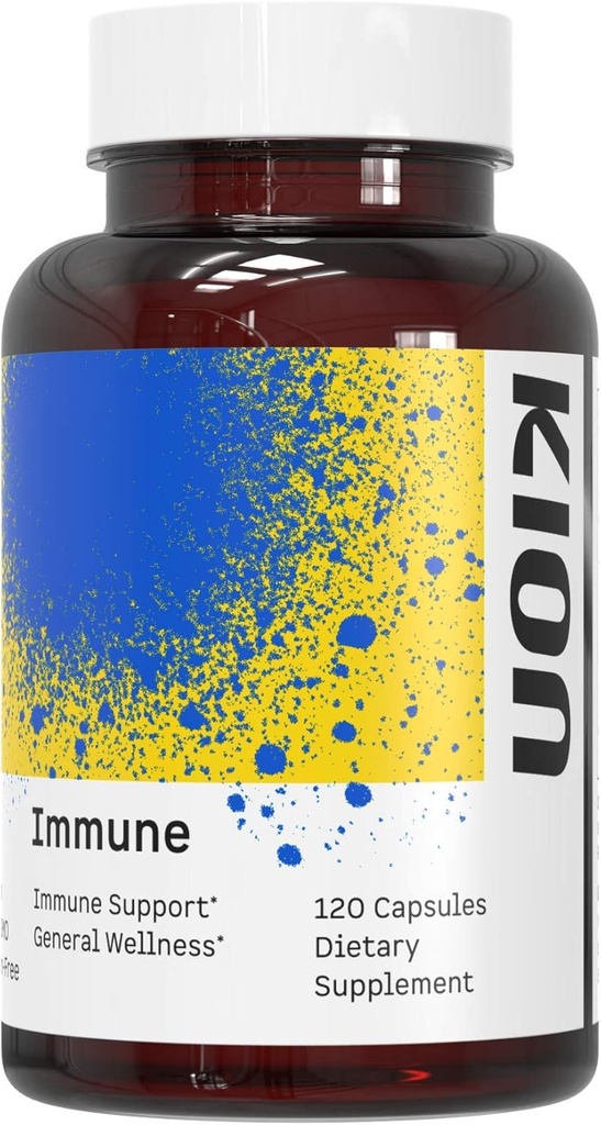 Kion Immune - Supplément de soutien immunitaire - Supplément de vitamine C - Vitamine C et zinc pour le bien-être quotidien - 500 mg de vitamine C (acide ascorbique) et 10 mg de zinc - 120 portions