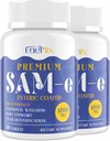 1200 MG SAM e Supplément pour le cerveau, l'humeur, les articulations et le foie, haute absorption SAM-e (S-Adénosyl-L-Méthionine) avec CoQ10, 5-HTP, enrobé entérique 120 comprimés, végétalien