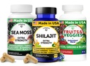 Lunakai États-Unis fait 3-en-1 supplément Capsule Pack – Shilajit, Irish Sea Moss & Superfood Fruits et légumes