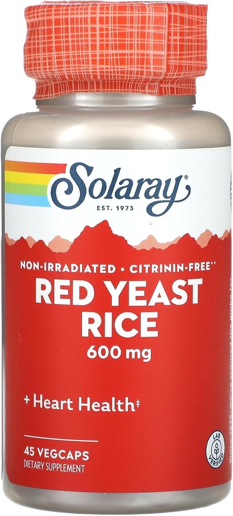 Solaire Riz de levure rouge - 600 MG (45 capsules)