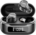TOZO NC9 Hybrid Active Bruit Canceling Wireless Earbuds, 6 Mics ENC Clear Call, IPX8 Waterproof, en oreille Bluetooth 5.3 Casques Stéréo Basse Ear Buds 59H Temps de jeu avec affichage LED 32 EQs via APP