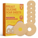 Silicone Scar Sheets for Breast 12 Pack - Medical Scar Removal Sheets - Silicone Sheet Breast Post Surgery Supplies for Scars Treatment - Areola Gel Circles (3 IN)