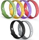Bracelets anti-moustiques, 6 bandes anti-moustiques en silicone avec bandes de bogues sans DEET, naturelles et imperméables pour les enfants et les adultes, protection de voyage en plein air