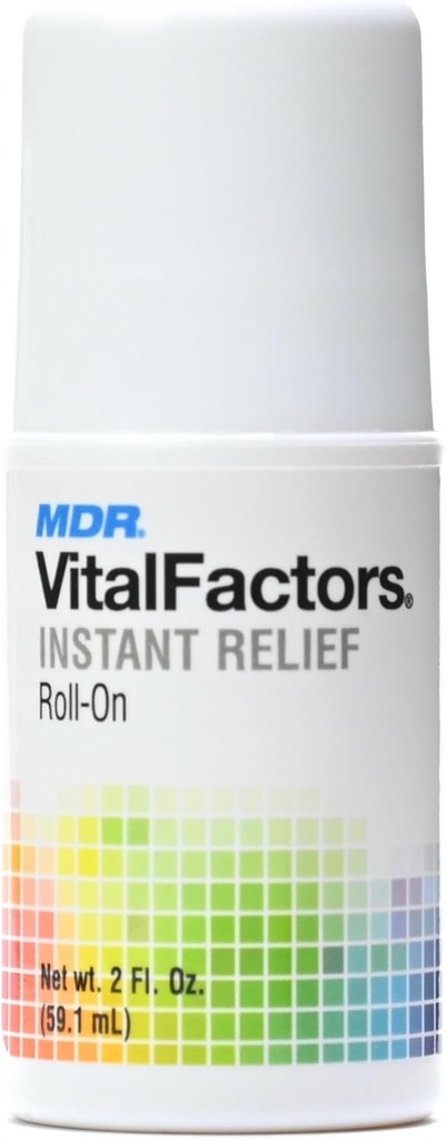 MDR VitalFactors Rouleau apaisant instantané – Absorbage rapide, formule claire pour le dos, le cou, les mains et les pieds – 2 Fl. Oz.