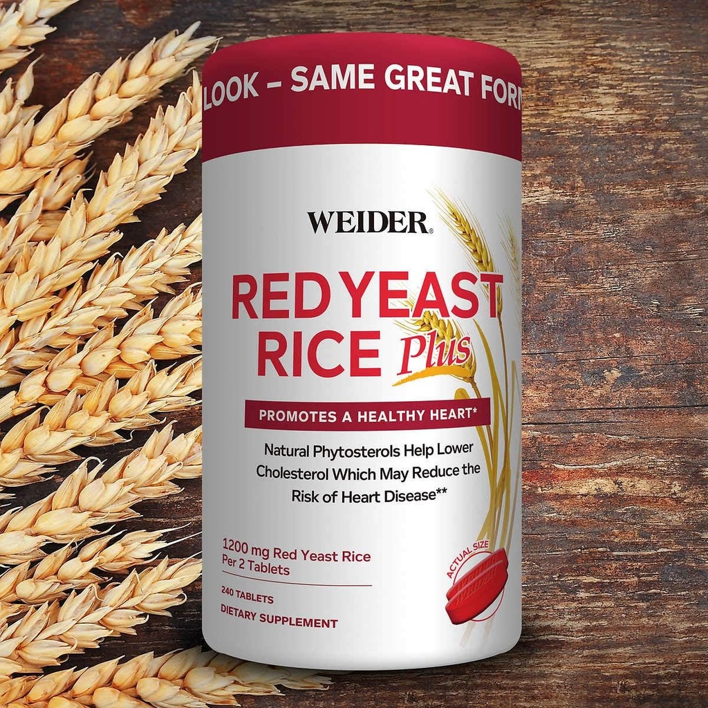 Riz de levure rouge Plus 1200 mg, 240 comprimés Phytostérols végétaux 850 mg. par portion .#B