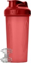 Bouteilles pour mélange de protéines, 28 oz, 1 paquet, rouge, bouteille pour mélangeur de protéines avec boule de fouet, bouteille pour mélangeur
