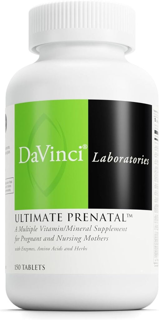 DaVinci Labs Ultimate Prenatal - Supplément nutritionnel pour les femmes enceintes et les mères allaitantes pour soutenir une grossesse et une allaitement sains* - avec des vitamines, des minéraux, des acides aminés et plus - 150 comprimés